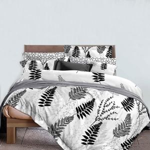 Dreamfields Double FLORA LEAVES Design Soft Quilt Doona Duvet Cover Set