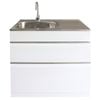 Dissco Elite Twin Drawer  900x560mm Left Hand Tub White