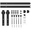Ikonic 2000 x 40 x 6mm Matte Black 2-Piece Barn Door Track