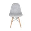 SK Designer Living | Replica Eames DSW Eiffel Chair | Fabric & Natural - Textured Light Grey