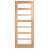 Corinthian Moda Clear Glass White Oak Internal Door AMODG11 - 820mm x 2040mm x 35mm
