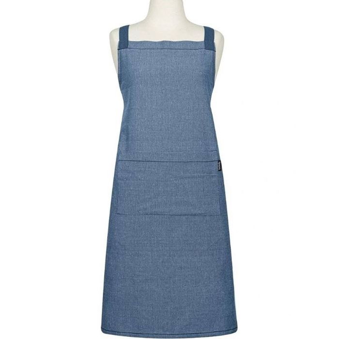 Ladelle Eco Recycled Blue Adjustable Kitchen Cooking Apron
