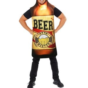 Novelty Mens Beer Bottle Tunic Costume - One Size