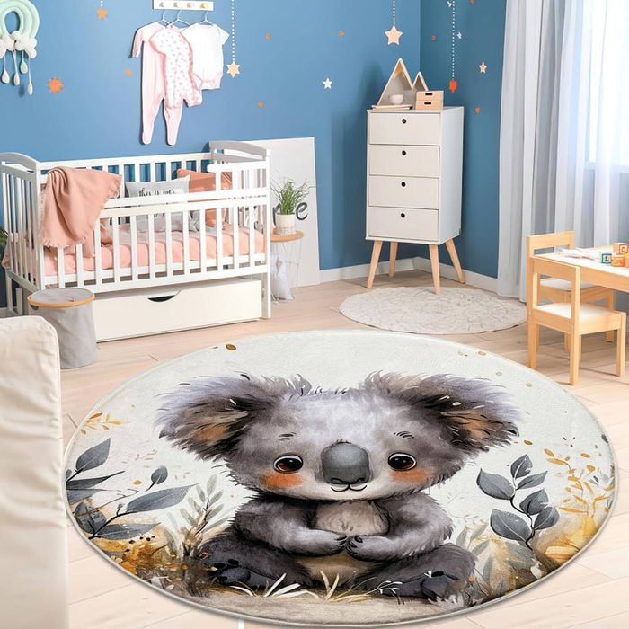 Ultra Soft Kids Koala Plush Mat - 120 X 120 Cm