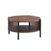 Paula Coffee Table Round 80cm walnut woodgrain