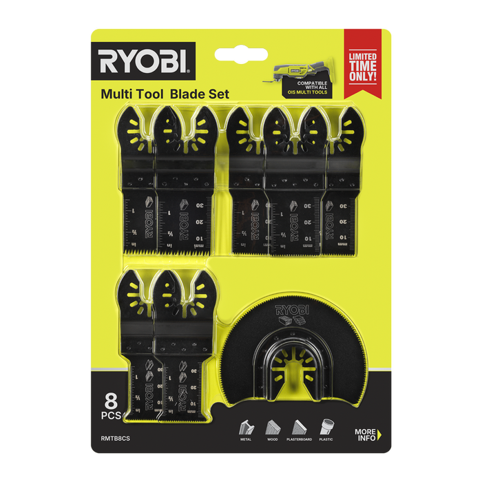 Ryobi 8 Piece Multi Tool Blade Set