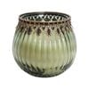 Glass/Wax/Metal 11cm Scented Tealight Candle Noir Large Rain Large - Green