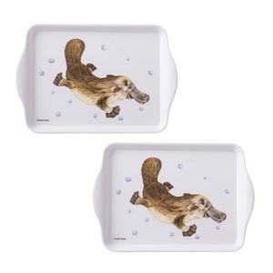 2pc Ashdene Bush Buddies Melamine 21x14.2cm Scatter Tray - Platypus