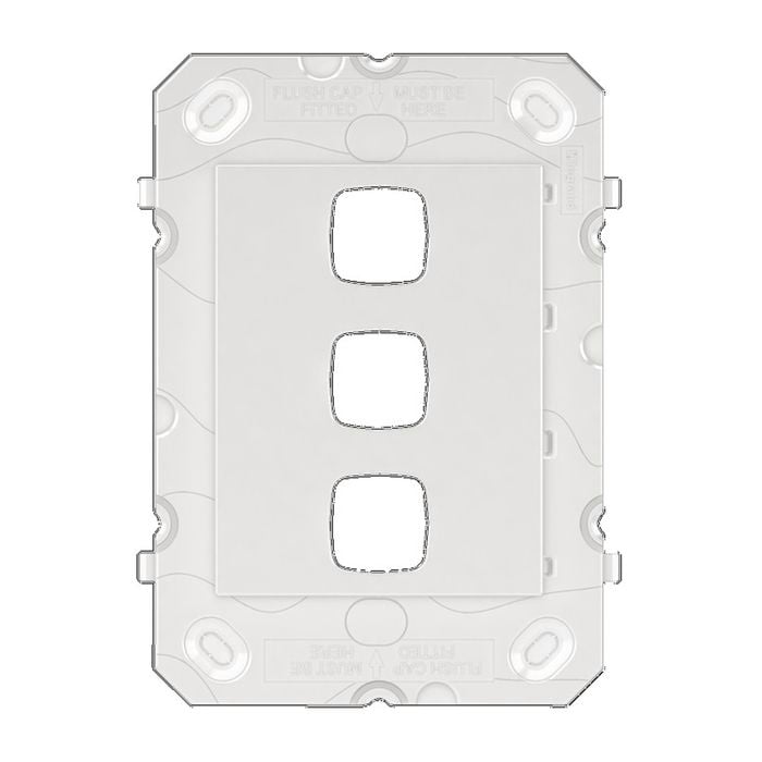 Arteor Cover Plate Grid 3 Gang White