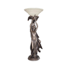 G&g Lady With Bird Art Deco Table Lamp