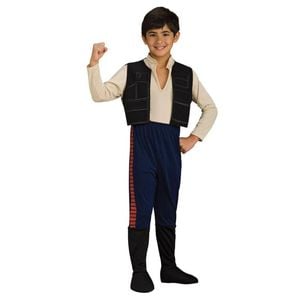 Star Wars Han Solo Halloween Costume for Adults with Jumpsuit and Boot Tops Colour: Brown, Small