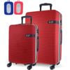 2pc Gap Hard-shell Suitcase Tsa Lock & Medium Cabin Luggage Set W/ Tag Red