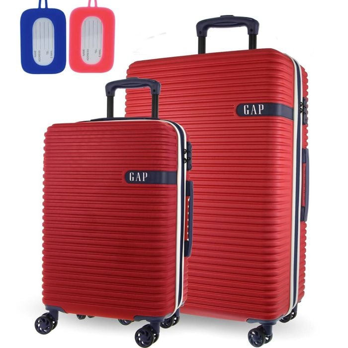 2pc Gap Hard-shell Suitcase Tsa Lock & Medium Cabin Luggage Set W/ Tag Red