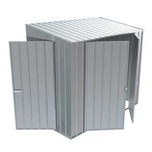 Build-a-Shed 1.2 x 2.3 x 2.0m Skillion Double Hinged Side Door Shed - Zinc