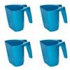 4PK AgBoss Pet and Livestock Plastic Food Scoop FeedMaxx 1kg Aqua