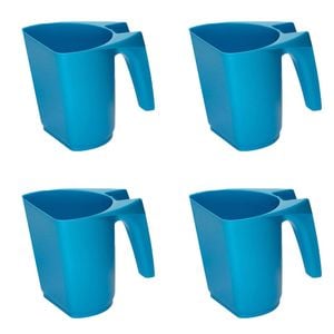 4PK AgBoss Pet and Livestock Plastic Food Scoop FeedMaxx 1kg Aqua
