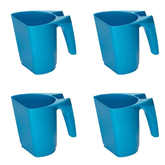 4PK AgBoss Pet and Livestock Plastic Food Scoop FeedMaxx 1kg Aqua