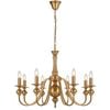 Telbix Siedel Vintage 8-Lights Pendant Hanging Lamp Light Metal Copper Polished