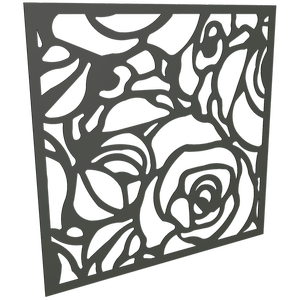 ProtectorAl 300-1200 x 300-1200mm Woodland Grey Roses Unframed Solid Aluminium Decorative Panel