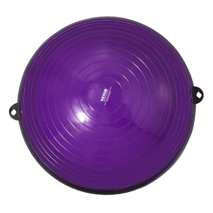VEVOR 58cm Half Exercise Ball Trainer Purple with Resistance Bands and Pump