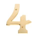 Sandleford 150mm Brass House Number 4