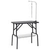 vidaXL Adjustable Dog Grooming Table with 1 Loop and Basket Pet Cat Bath Table