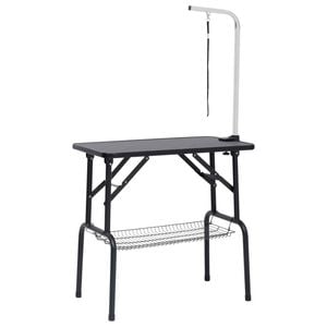 vidaXL Adjustable Dog Grooming Table with 1 Loop and Basket Pet Cat Bath Table