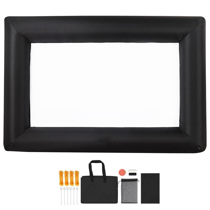 VEVOR 426cm Inflatable Movie Screen 600D with Portable Storage Bag for Outdoor Backyard