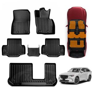 3D Heavy Duty All Weather Car Mats Floor Liner Full Set for Mazda CX-90 CX90 7-Seater 2023-Onwards