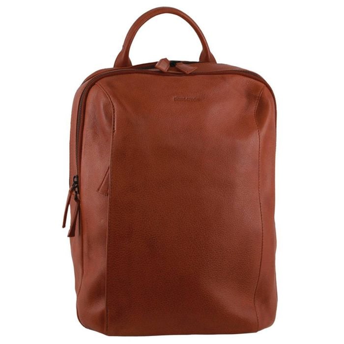Pierre Cardin Leather Travel Business/Laptop Backpack Bag 32x40cm Cognac