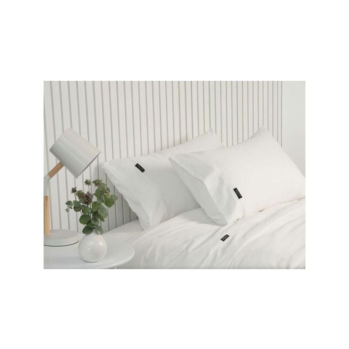 Sheraton Luxury 1000tc Cotton Double Bed Fitted Sheet Set W/ Pillowcases White