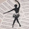 P&P Graceful Ballerina Canvas Print - Elegance in Motion 50x70x2.5cm