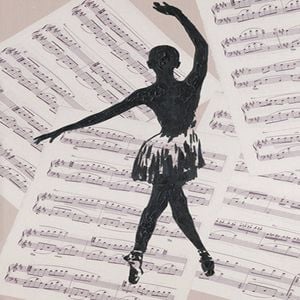 P&P Graceful Ballerina Canvas Print - Elegance in Motion 50x70x2.5cm
