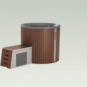 Orans 1 Person Ice Bath & 1 Hp Chiller - Nordic Step (l) - Ib-1100