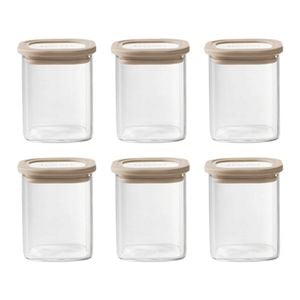 Ecology Store Set Of 6 Square Spice Jars