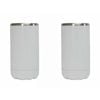 2pk Annabel Trends 14.5cm Stainless Steel Can Cooler Skinny - White