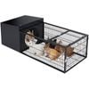 Advwin Rabbit Hutch 125x55cm Metal Rabbit Cage Guinea Pig Cage