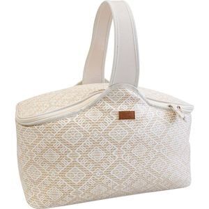 LVD Insulated Durable Amalfi Picnic Cooler Carry Bag 52x30cm White/Cream