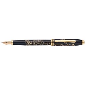 Cross Townsend Year Of Dog Fine Fountain Pen Stationery Writing Lacq/23kt Black