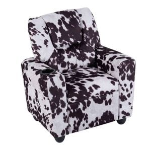 Costway Kid Recliner Chair PU Sofa Adjustable Lounge Couch Armchair White