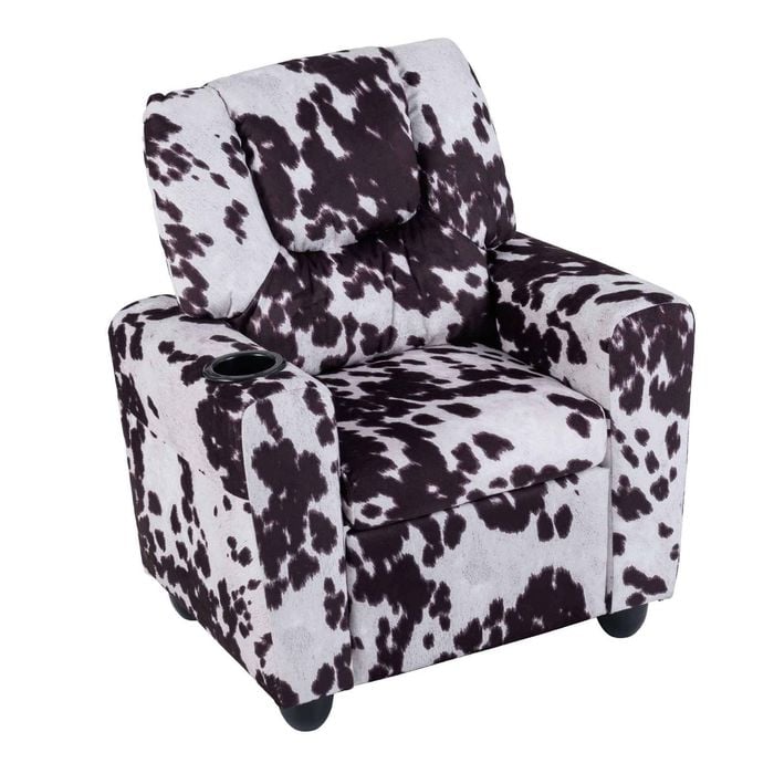 Costway Kid Recliner Chair PU Sofa Adjustable Lounge Couch Armchair White