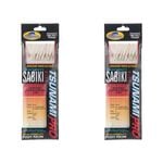 2x Tsunami 8 Red Hook Sabiki Rig - Iridescent Glo Head Flash and Beads Size 8
