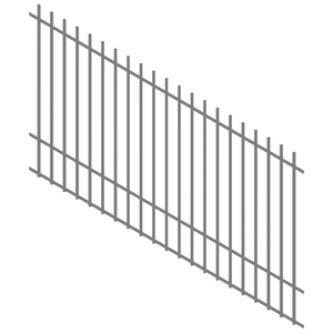 ProtectorAl 1201 - 2400 x 1500mm Palladium Silver Raked 16-30º Radiator Pool Fence Panel