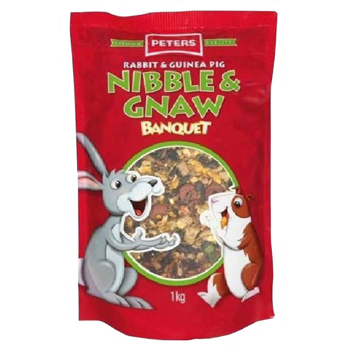 Peters Rabbit & Guinea Pig Nibble & Gnaw Banquet Feed 1kg - Bunnings ...