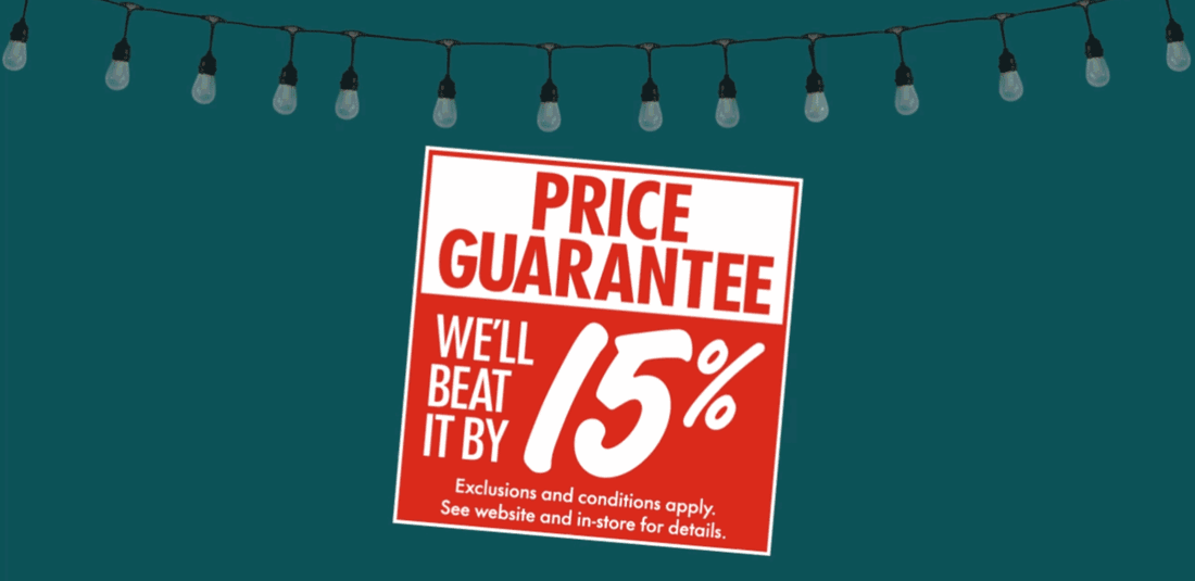 Where you find a competitor's lower price on the same stocked item, we'll beat it by 15%.