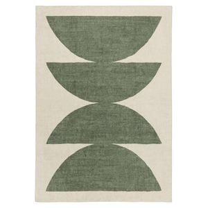 Loopsie-230cm X 160cm-lenox Green Printed Washable Rug