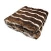 Faux Fur Animal Assorted Throw Rug Brown Polecat
