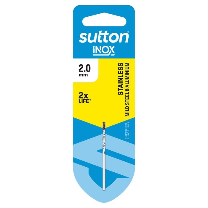 Sutton Tools 2.0mm INOX Stainless Steel Jobber Drill Bit