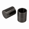 Pillar 25mm Gun Metal Grey Curtain Rod Finial Barrel - 2 Pack