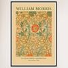 Galrie William Morris Cotton Prints Exhibition in Pink and Rose 1890 Art for Home Decor, Black Frame, A3 30 x 42cm (12 x 16inch)